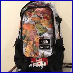 north face supreme map backpack