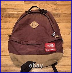 2013 FW13 The North Face TNF x Supreme BERKELEY Corduroy Backpack Burgundy