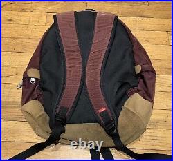 2013 FW13 The North Face TNF x Supreme BERKELEY Corduroy Backpack Burgundy