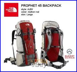 Backpack North Face Summit Series Prophet Hiking Day Pack Red Gray Intern Frame