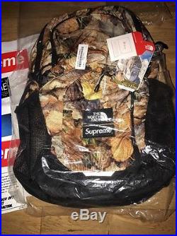 Brand New FW16 Supreme x The North Face Leaves Camo Pocono Backpack 20L TNF Bag