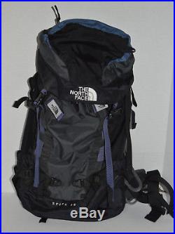 EUC The North Face Spire 38 Hiking Day Pack BackpackMountain Trail Black/Blue