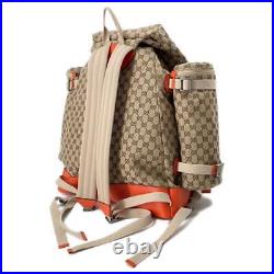GUCCI North Face Collaboration Backpack Canvas Brown/Orange 650294