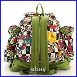 Gucci Gucci x The North Face Flap Backpack Printed Nylon Large Green, Multicolor