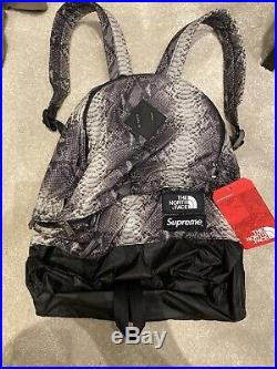 NEW Supreme X The North Face Black Snakeprint Backpack