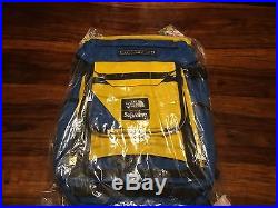 NEW Supreme x North Face Steep Tech Back Pack Blue Yellow Ss16 Box Logo Tee Cap