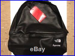NWT Supreme THE NORTH FACE Leather Day Backpack Black In Hand 100% AUTHENTIC