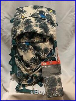 NWT The North Face Drift 55L Peyote Beige Bird Print L/XL Backpack