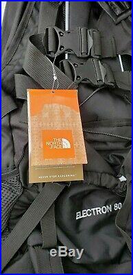 NWT The North Face Electron 80 Hiking Backpack Black Outdoor Gear