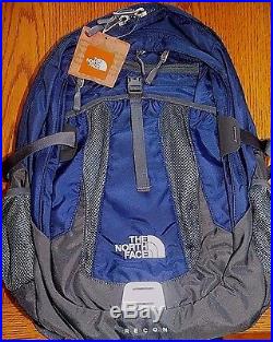 NWT The North Face Men's Recon Laptop Backpack Book Bag 15 LAPTOP COSMIC BLUE