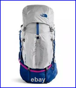 NWT The North Face Womens Fovero 70 Outdoor 70-liter Backpack M/L Blue/Grey