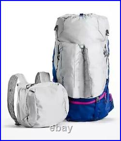 NWT The North Face Womens Fovero 70 Outdoor 70-liter Backpack M/L Blue/Grey