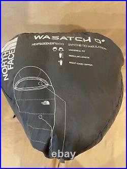 New NORTH FACE Wasatch 0° backpacking sleeping bag Calla Green-Zinc