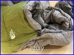 New NORTH FACE Wasatch 0° backpacking sleeping bag Calla Green-Zinc