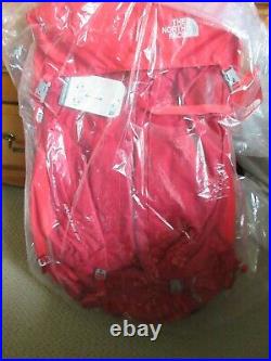 New The North Face Banchee 65L BACKPACK Size S-M Color Rage Red