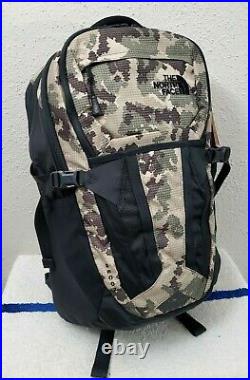 New The North Face Recon Burnt Olive Green Camo/Black Nylon 30L Laptop Backpack