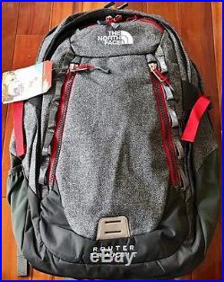 New The North Face Router Transit Backpack TSA Laptop Approved Zinc Grey