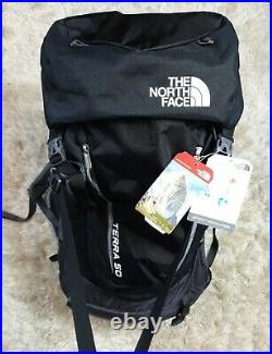 New The North Face Terra 50 Tfn Black /asphalt Grey Unisex Outdoor Backpack L/xl