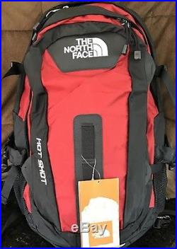New With Tags The North Face Hot Shot Backpack Laptop Approved Bag Red