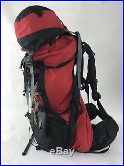 North Face Badlands Internal Frame Backpack Red Hiking Camping Size Mens Medium