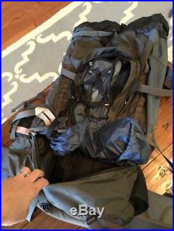 North Face Crestone 75 Frame Hiking Travelers Backpack Navy Blue XLarge