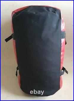 North Face Duffel Bag Backpack Large Size Red Black Excellent Condition