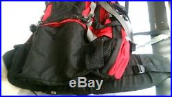 North Face Red Backpack Hiking Camping with Internal Frame Size Mens Medium