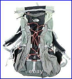 North Face Skareb 55 Gray Red Backpack Travel Mountain Hiking Backpacking M-L