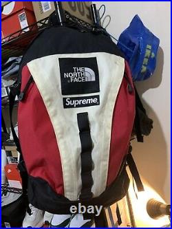 North Face X Supreme expedition travel backpack Bag Travel USED FAST SHIPPING