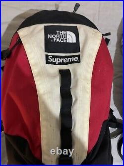 North Face X Supreme expedition travel backpack Bag Travel USED FAST SHIPPING