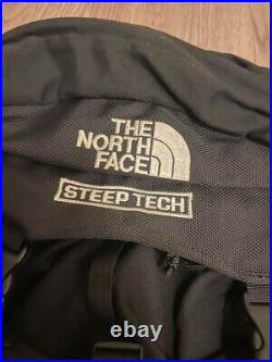 Rare Vintage 90s THE NORTH FACE Steep Tech Backpack Height 21.7 inches Black