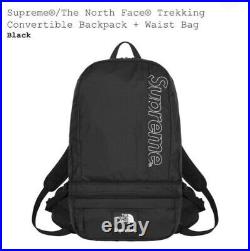 SUPREME × THE NORTH FACE Trekking Bag with Waist Bag Backpack Black 22L