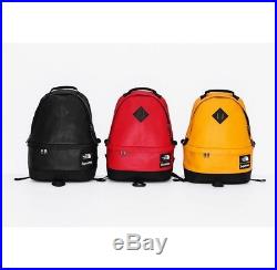 SUPREME The North Face Leather Day Pack Black Red box logo camp cap tnf F/W 17