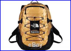 SUPREME The North Face Metallic Borealis Backpack Silver Gold Rose Gold S/S 18