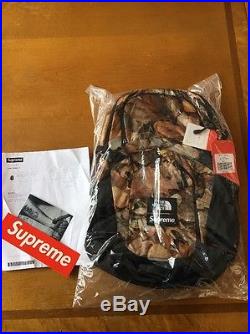 SUPREME × The North Face Pocono Backpack Leaves FW16 Box Logo 100% Authentic