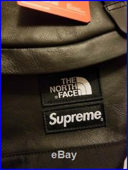 SUPREME X The North Face Leather Day Pack Bag FW17 Black