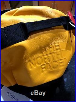 SUPREME x NORTH FACE LEATHER BASE CAMP DUFFEL LV BAG TAXI YELLOW BACKPACK JACKET