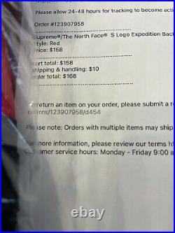 SUPREME x THE NORTH FACE S LOGO EXPEDITION BACKPACK RED
