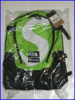 SUPREME x The North Face S Logo Expedition Backpack GREENERY LIME NEW F/W 2020