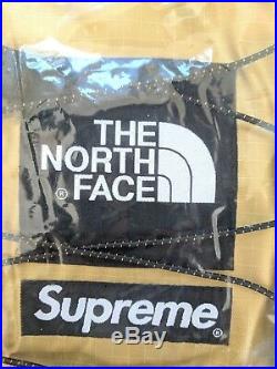 Supreme Northface Metallic Borealis Gold Backpack Brand New in plastic