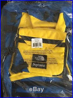 Supreme SS 2016 The North Face Steep Tech BackPack Royal Blue Yellow Jacket New