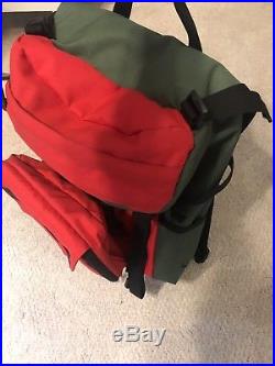 Supreme Steep Tech North Face Backpack Red And Green TNF