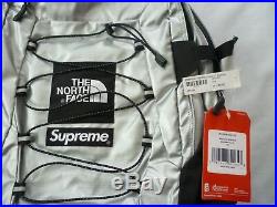 Supreme The North Face Backpack Borealis Metallic Silver Brand New S/S 2018