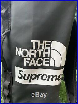 Supreme / The North Face Big Haul Water Proof Black Backpack Drawstring Insides
