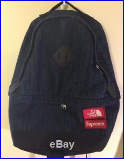 Supreme The North Face Denim backpack Day Pack Gore Windstopper SS 2015 TNF