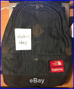 Supreme The North Face Denim backpack Day Pack Gore Windstopper SS 2015 TNF