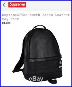 Supreme The North Face Leather Day Pack Backpack Black TNF FW17 Supreme New York