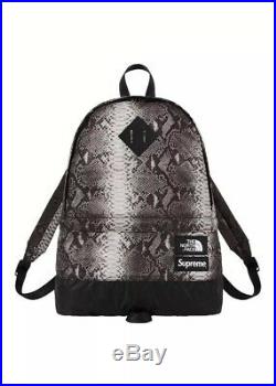 Supreme The North Face Printed Snakeskin Black Daypack Backpack SS 18 TNF