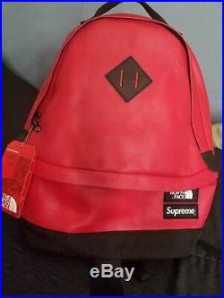Supreme The North Face Red Leather Day Pack FW17 Backpack