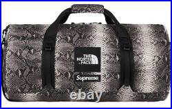 Supreme The North Face Snakeskin Flyweight Duffel Bag Black Grey Ss18 IN HAND